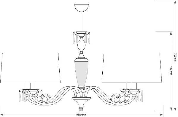 Потолочная люстра Monza MON-ZWL-4(P/A)