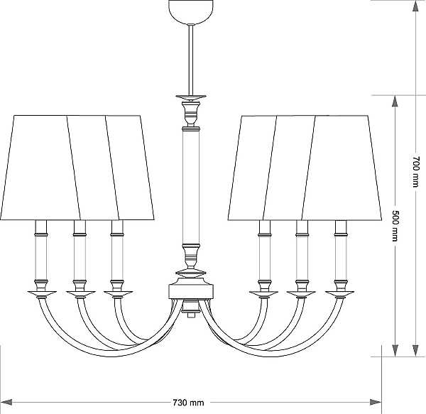 Потолочная люстра Napoli NAP-ZW-6(N/A)
