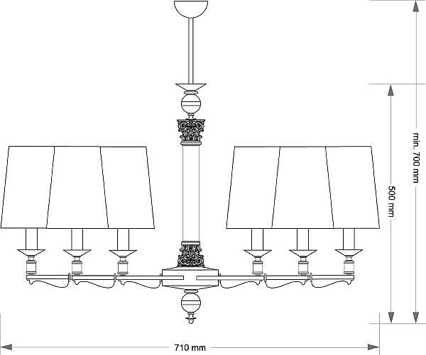 Потолочная люстра Merano (абажур) MER-ZW-6(N/A)
