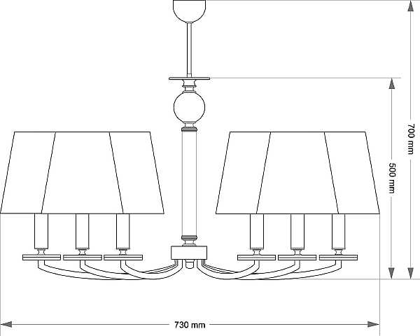 Потолочная люстра Rossano ROS-ZW-6(BN/A)