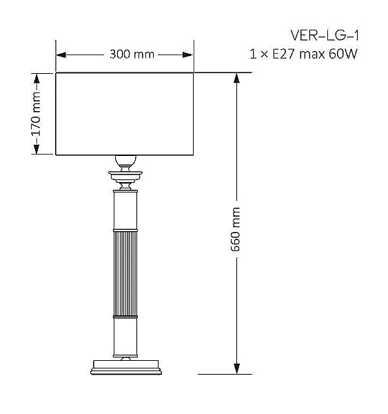 Настольная лампа Verde VER-LG-1(Z)