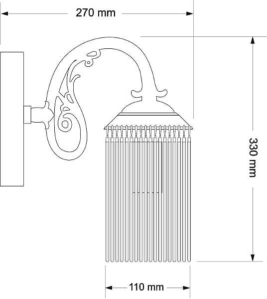 Настенное бра Fiore FIO-K-1(P)