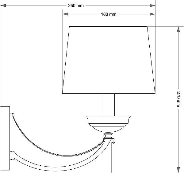 Настенное бра Zaffiro ZAF-K-1(P/A)