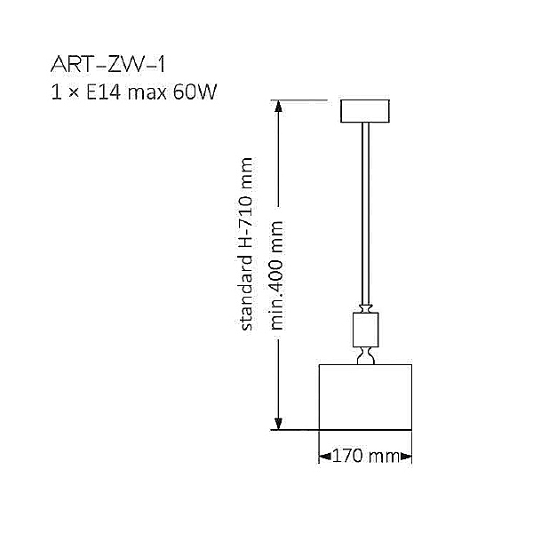 Светильник потолочный Artu ART-ZW-1(N)
