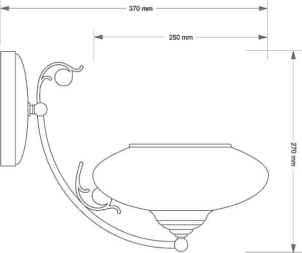 Настенное бра Casamia (плафон) CAS-K-1(P)