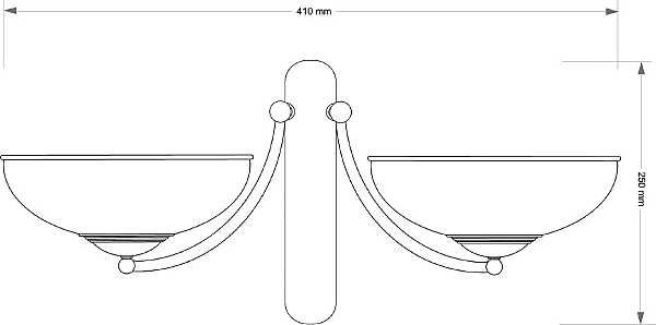 Настенное бра N (плафон) N-K-2(P)