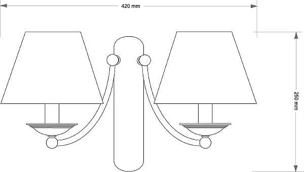 Настенное бра N (абажур) N-K-2(P/A)