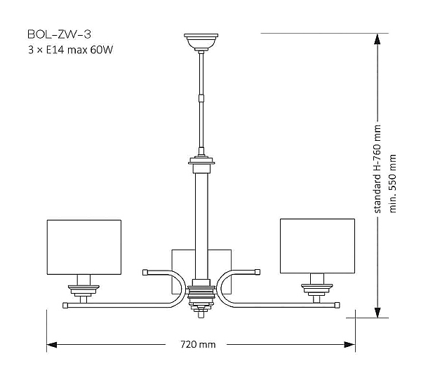 Люстра на штанге Bolt BOL-ZW-3(Z)