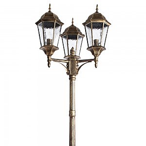 Столб фонарный уличный Arte Lamp GENOVA A1207PA-3BN