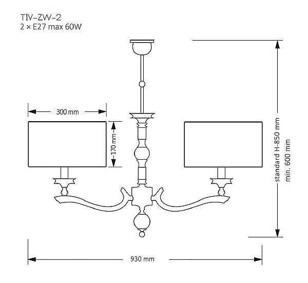 Потолочная люстра Tivoli TIV-ZW-2(N)
