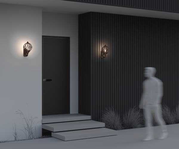 Уличный настенный светильник Via O024WL-01G