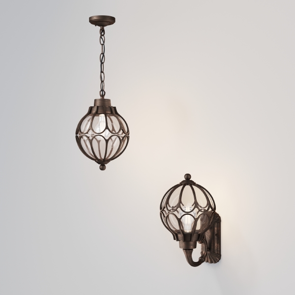 Уличный настенный светильник Via O024WL-01G