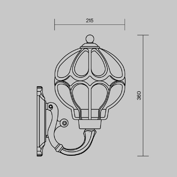 Уличный настенный светильник Via O024WL-01G
