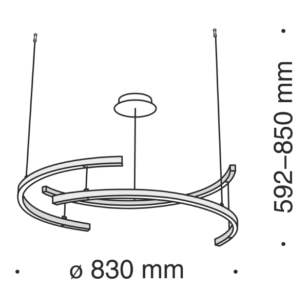 Подвесная люстра Line MOD054PL-L52B4K