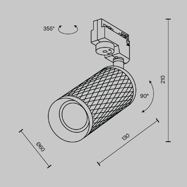 Трековый светильник Focus Design Unity TR011-1-GU10-B
