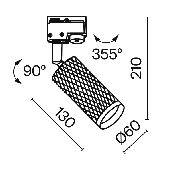 Трековый светильник Focus Design Unity TR011-1-GU10-B