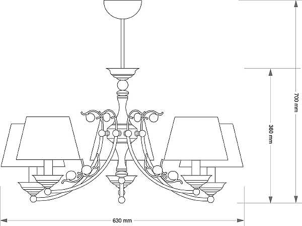 Потолочная люстра Casamia (абажур) CAS-ZW-5(P/A)