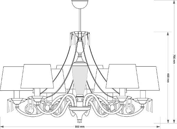 Потолочная люстра Monza MON-ZW-8(P/A)