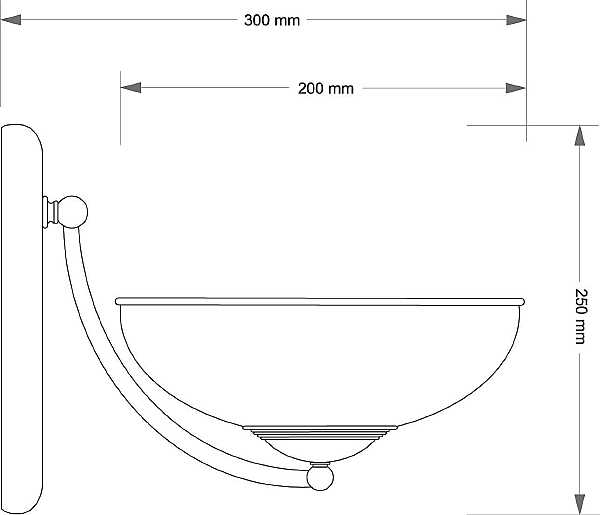Настенное бра N (плафон) N-K-1(P)
