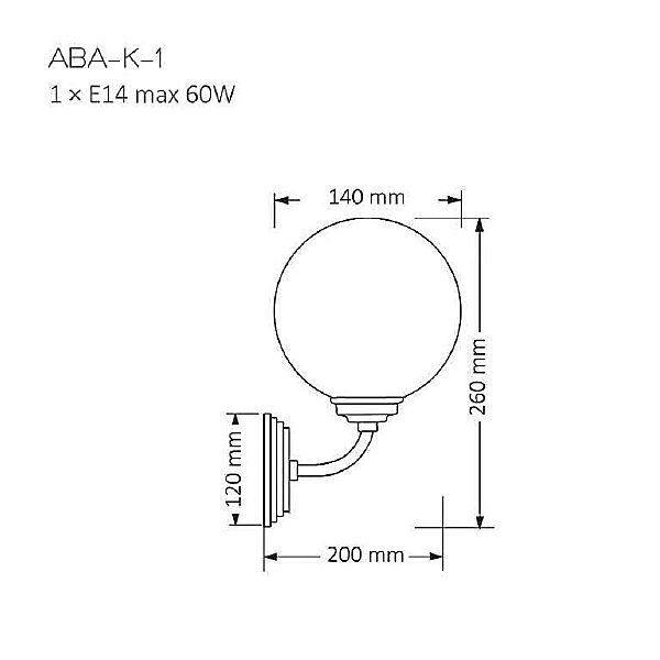 Настенное бра Abano ABA-K-1(N)