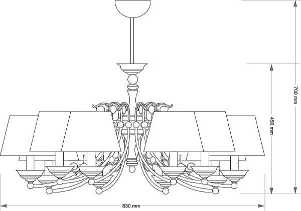 Потолочная люстра Casamia (абажур) CAS-ZW-10(P/A)