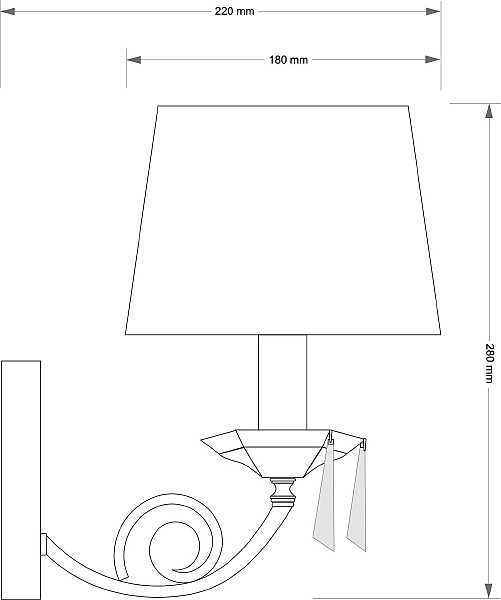 Настенное бра Monza MON-K-1(P/A)