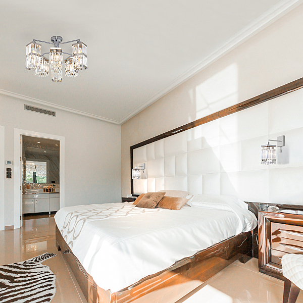 Потолочная люстра Barra 10100/6 хром/прозрачный хрусталь Strotskis