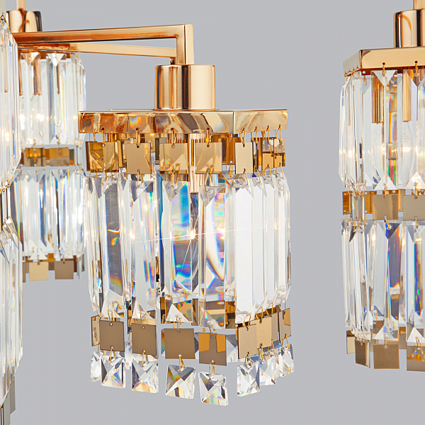 Потолочная люстра Barra 10100/8 золото/прозрачный хрусталь Strotskis