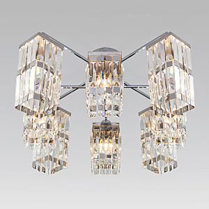 Потолочная люстра Barra 10100/8 хром/прозрачный хрусталь Strotskis