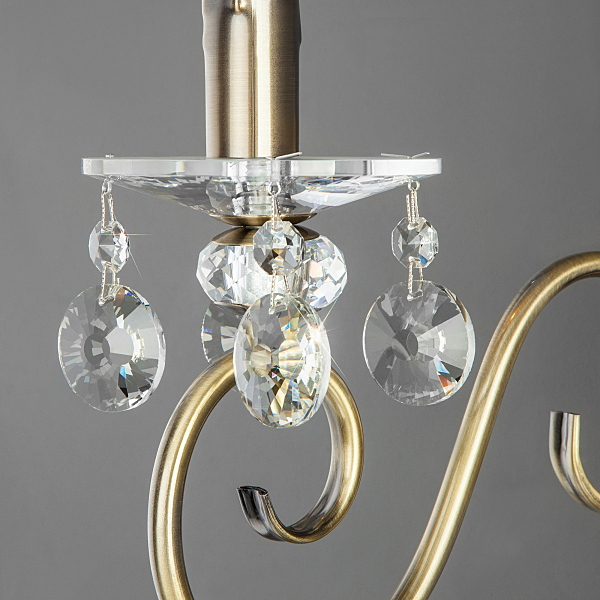 Настенное бра Ravenna 10104/1 античная бронза/прозрачный хрусталь Strotskis