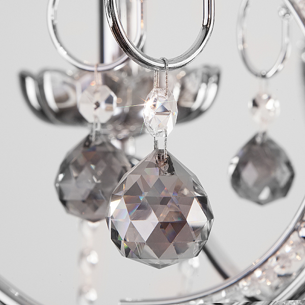 Подвесная люстра Brezza 10107/8 хром/дымчатый хрусталь Strotskis