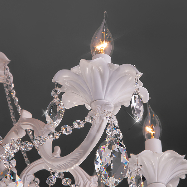 Подвесная люстра Veletta 10108/5 белый/прозрачный хрусталь Strotskis