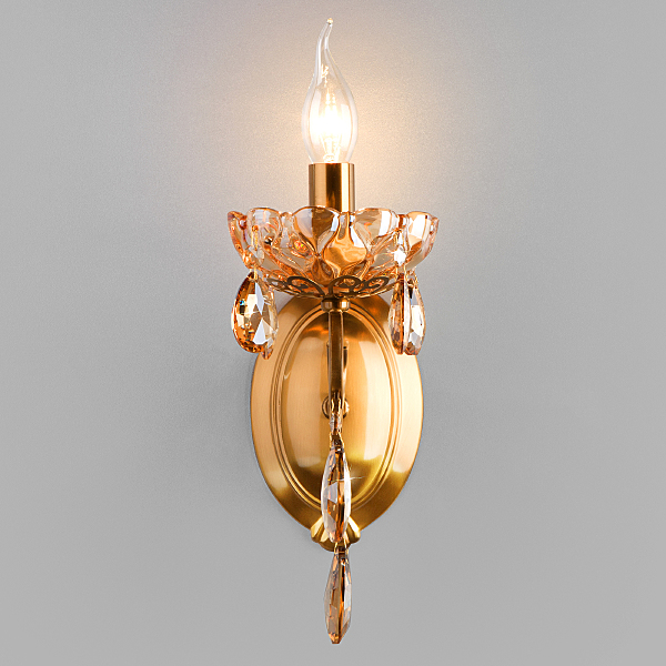 Настенное бра Escada 10109/1 бронза/тонированный хрусталь Strotskis