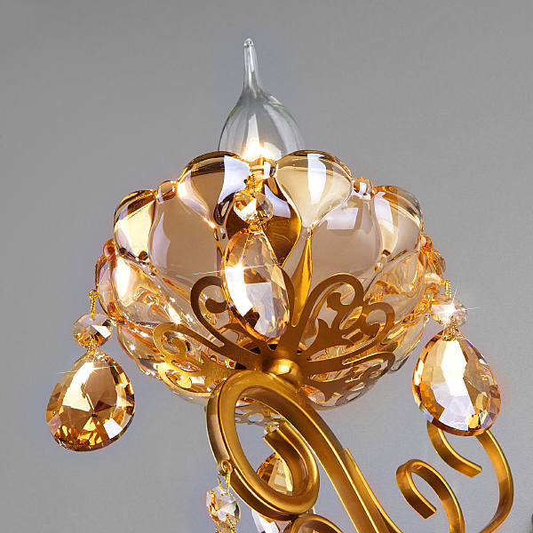 Настенное бра Escada 10109/1 бронза/тонированный хрусталь Strotskis