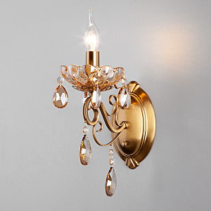 Настенное бра Escada 10109/1 бронза/тонированный хрусталь Strotskis