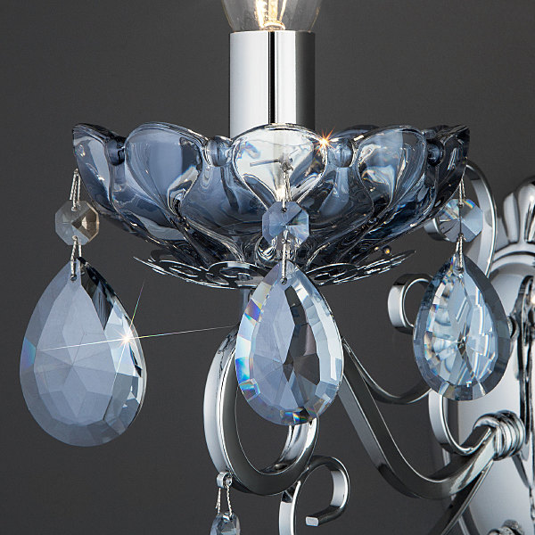 Настенное бра Escada 10109/1 хром/лазурный хрусталь Strotskis