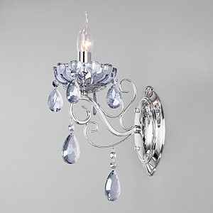 Настенное бра Escada 10109/1 хром/лазурный хрусталь Strotskis