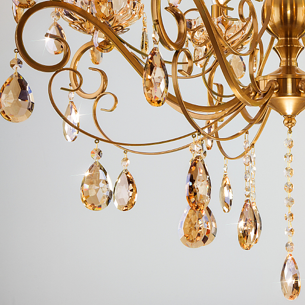 Подвесная люстра Escada 10109/8 бронза/тонированный хрусталь Strotskis