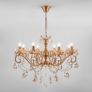 Подвесная люстра Escada 10109/8 бронза/тонированный хрусталь Strotskis