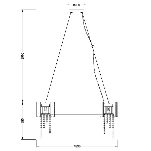 Подвесная люстра Кармен 394012215