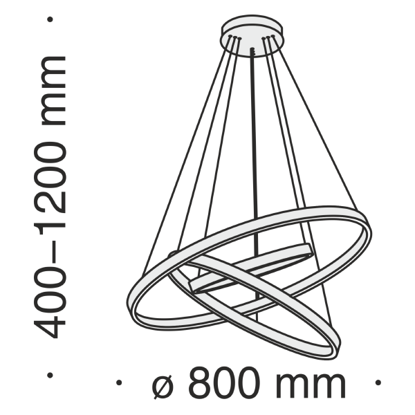 Подвесная люстра Rim MOD058PL-L100BS4K