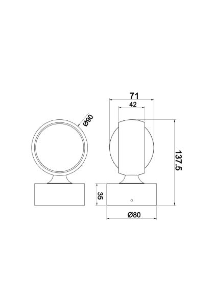 Уличный настенный светильник Lens MOD072WL-L8W3K
