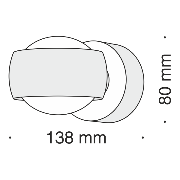 Уличный настенный светильник Lens MOD072WL-L8W3K
