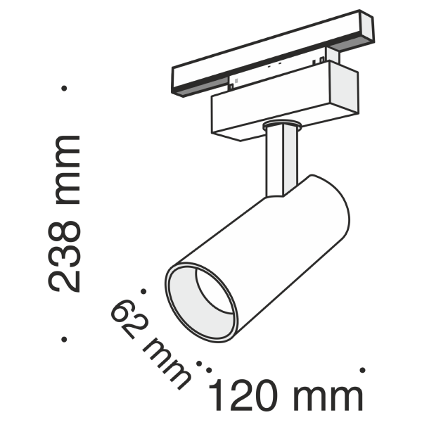 Трековый светильник Focus LED Gravity TR019-2-15W4K-B