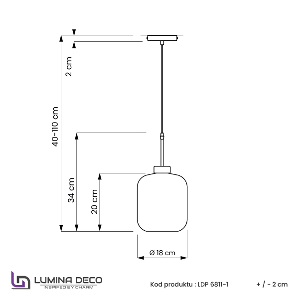 Светильник подвесной Alacosmo LDP 6811-1 R.GD