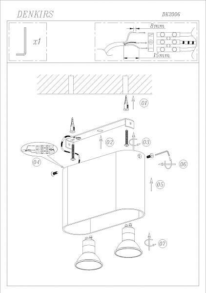 Накладной светильник Dk2005 DK2006-WH