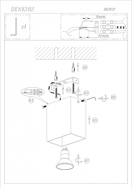 Накладной светильник DK2027-WH