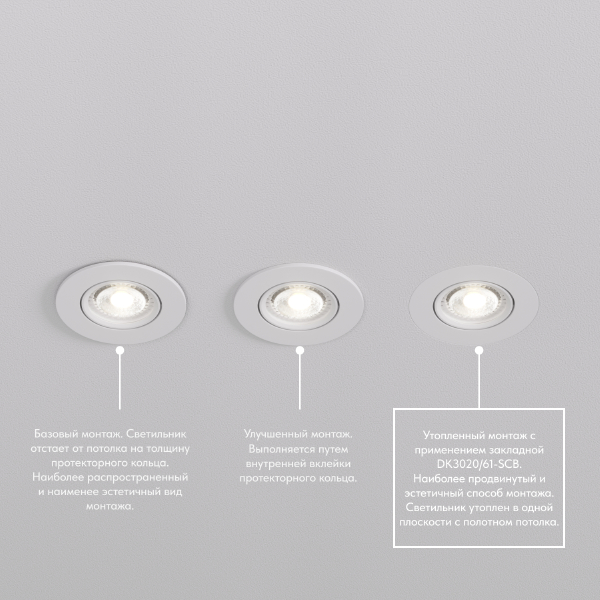 Встраиваемый светильник Dk3020Ww DK3020-WH