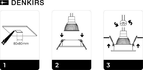 Встраиваемый светильник Dk3020Bв DK3021-BK