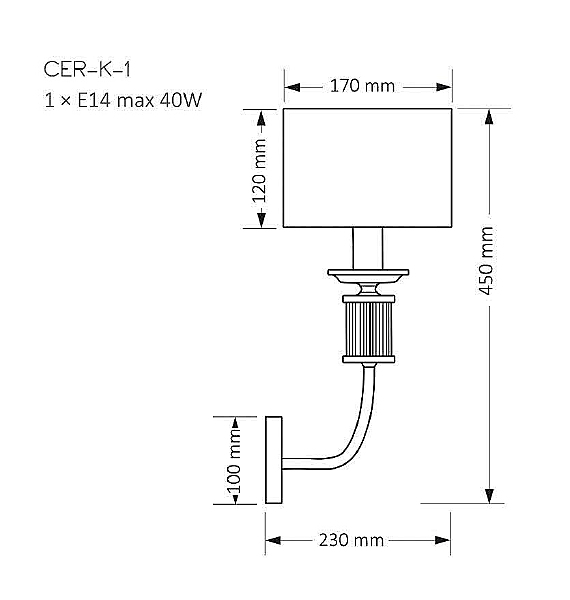 Настенное бра Cero CER-K-1(N)